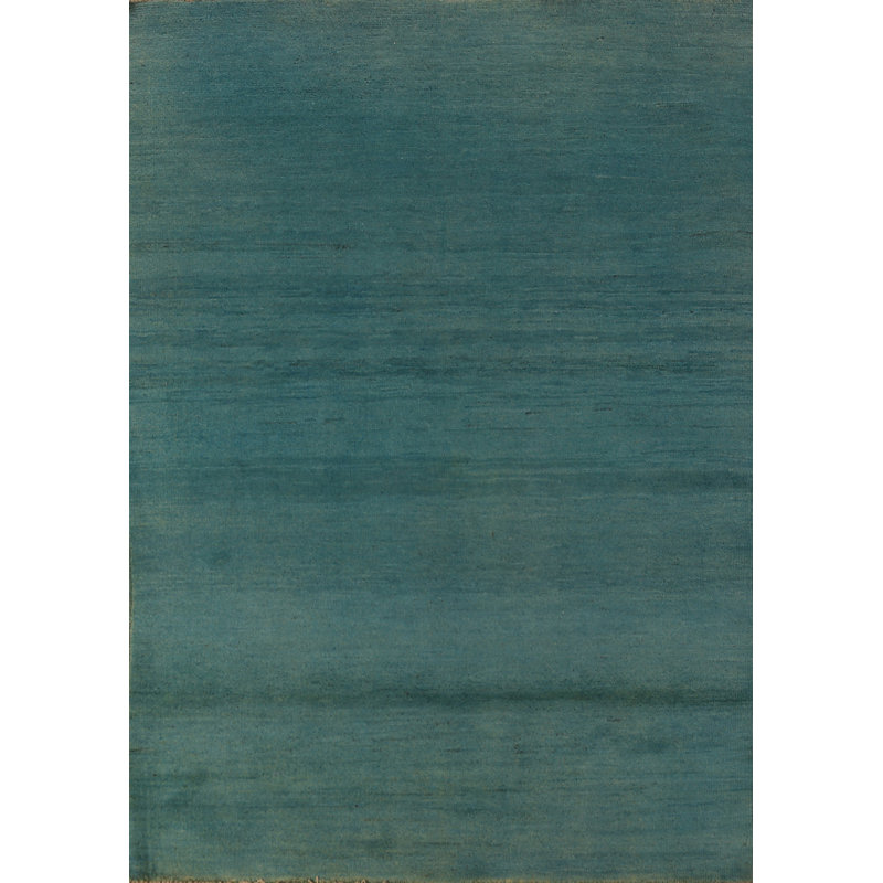Tapis bleu et vert Gabbeh
