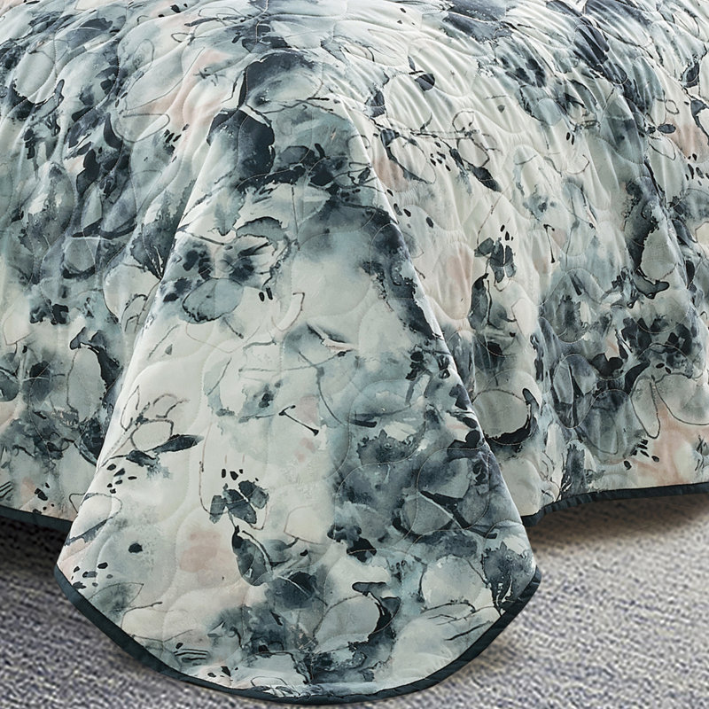 Rey Polyester Abstract Coverlet, Queen Coverlet/Bedspread + 2 Standard Shams