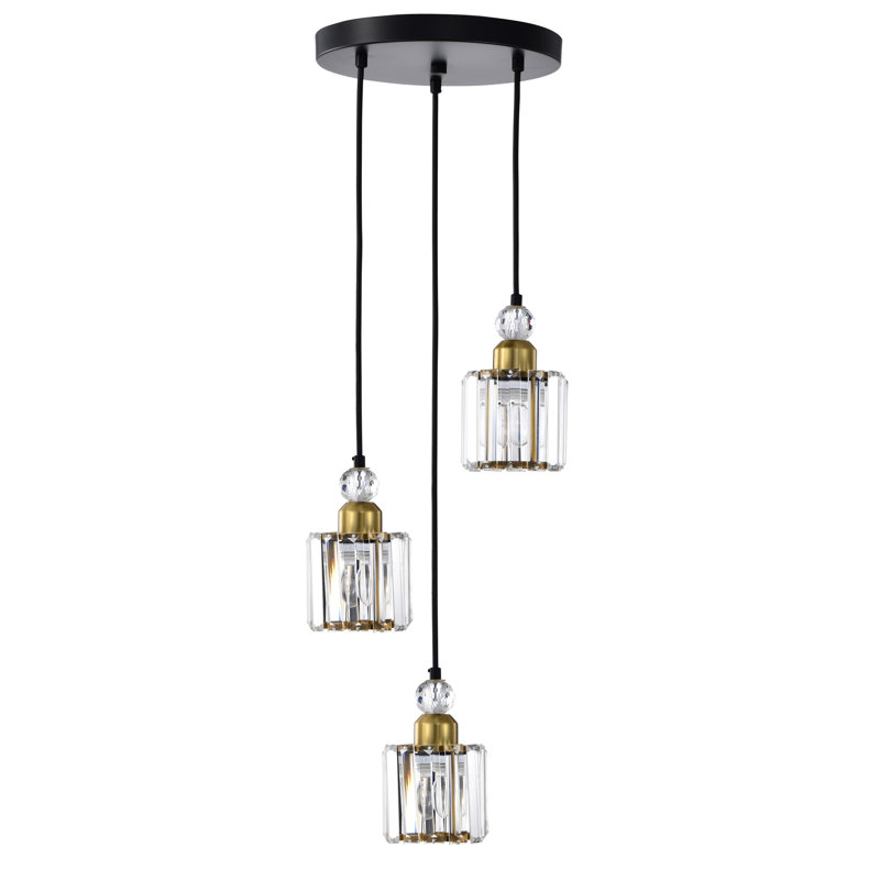 Luminaire suspendu en forme de lanterne à 3 lumières DEL