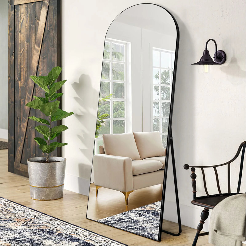 Miroir mural Ezio, Noir, 64 po x 21 po
