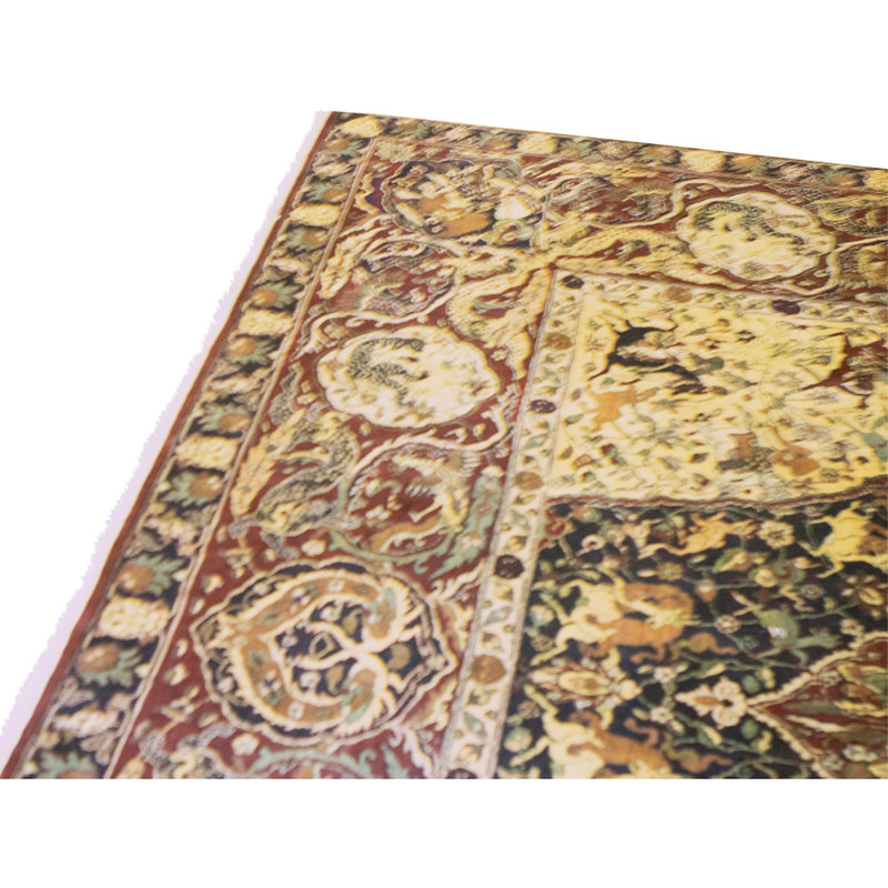 High-Quality Hand-Knotted Black And Red Area Rug