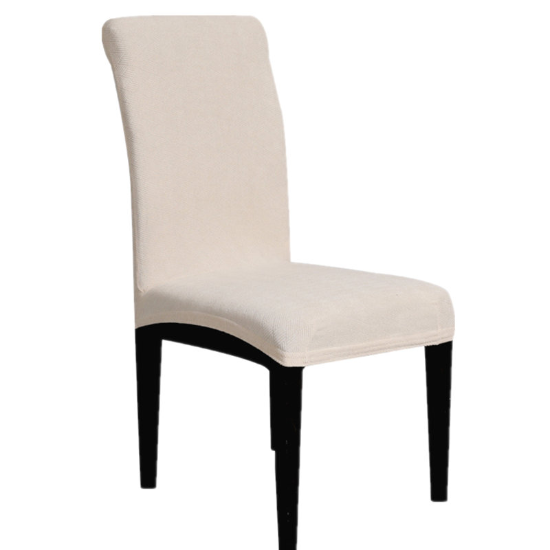 Housse pour chaise de salle à manger à coussin en T, Ivoire