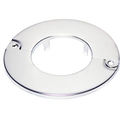 Floor And Ceiling Plate Cover Split Flange Replacement And Repair Kit, Fits 2 Inch IPS Galvanized Pipe Or 2-1/4 Inch Copper Pipe, Chrome Finish (Pack Of 6)