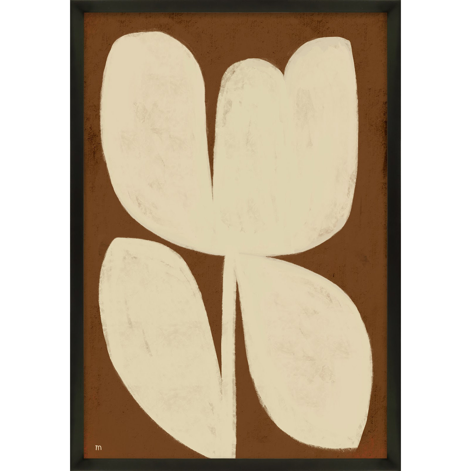 Flower 1 by StudioM, Black Framed, 50" H x 35" W