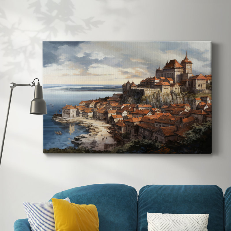 Paysages XIXe - Toile tendue avec châssis de qualité supérieure - Prêt à être accroché, H 18 po x l 27 po