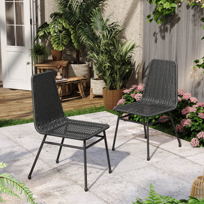 Chaise en rotin tissé Nethaniel