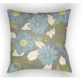 Moody Floral Floral Indoor/Outdoor Throw Pillow