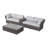 Elodie Wicker Fully Assembled 4 - Person Seating Group with Cushions