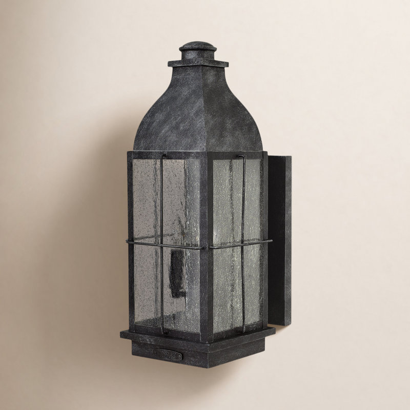Bingham 3-Light Outdoor Wall Lantern, Greystone, No Bulb