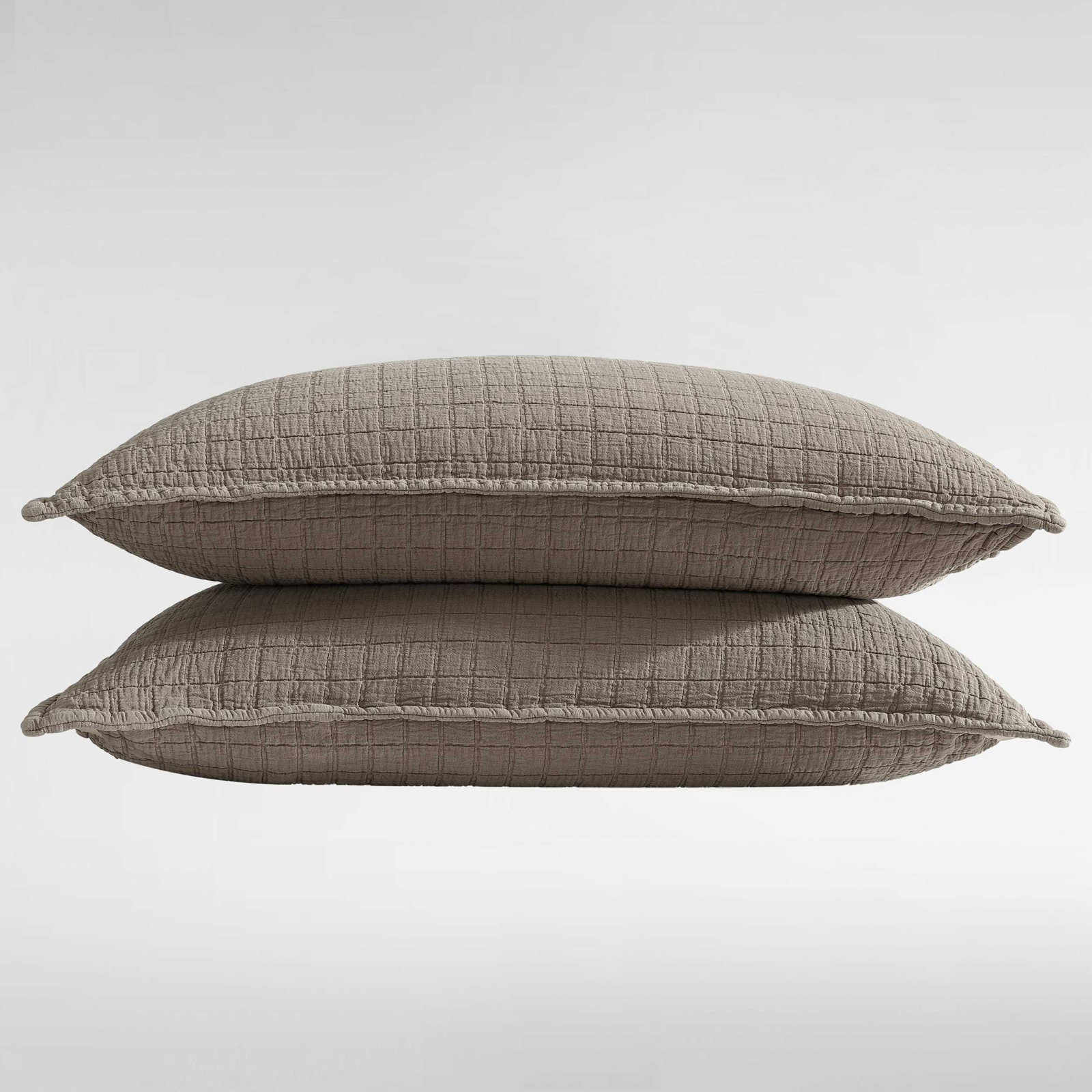 Cotton Coverlet Set, Queen Coverlet, Dark Gray