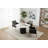 Rivas - Modern White Marble + Black Hex Dining Table