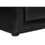 Table de chevet avec revêtement en similicuir noir, idéale pour le rangement dans la chambre à coucher, transitionnel, l 20,5 po x P 16,3 po H