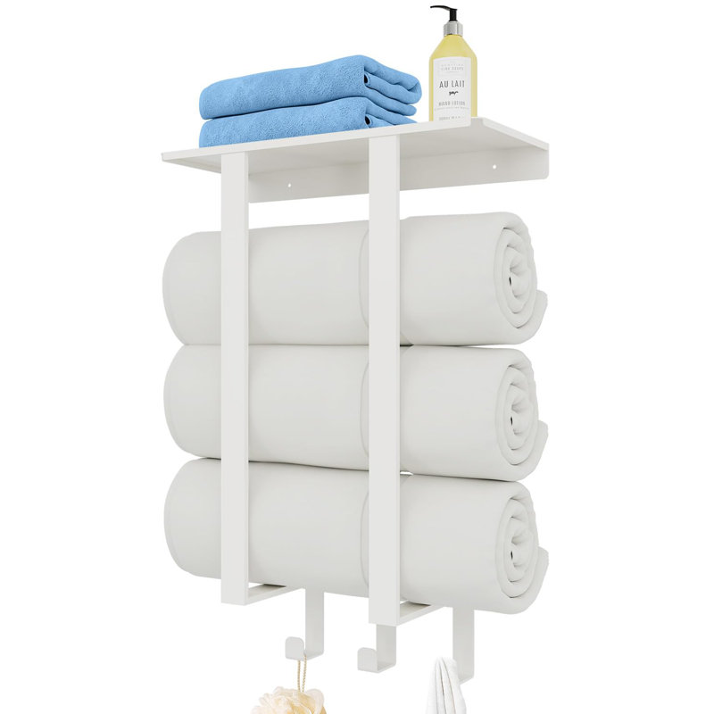 Wall Towel Rack, White