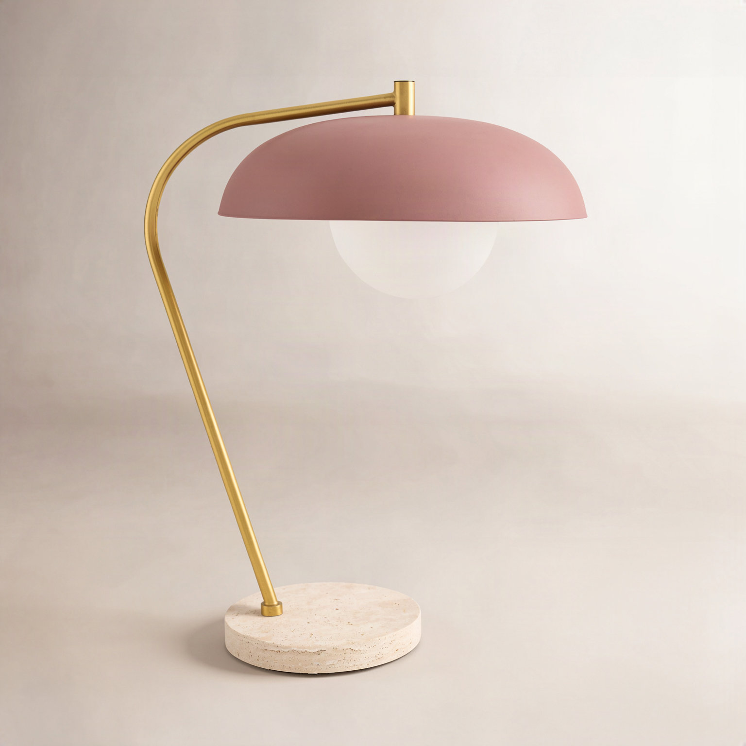 Table Lamp, Red, Beige