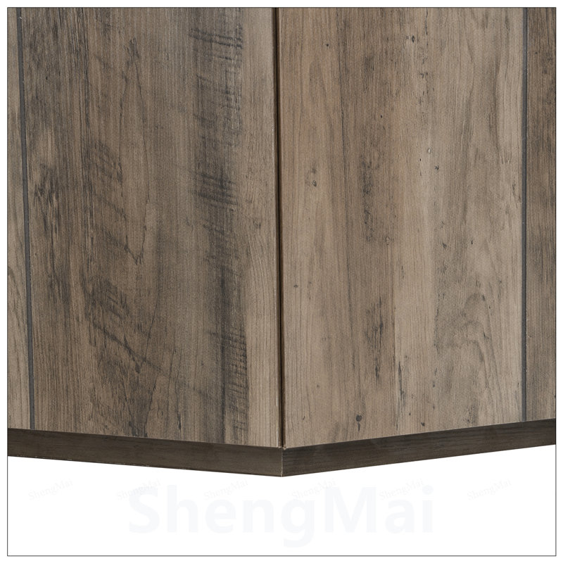 Table basse Hexagonal Rustic, Noir / gris brun