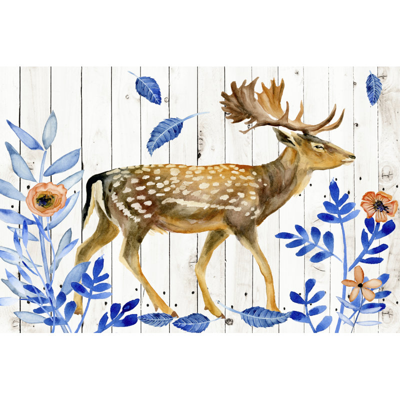 Dear Deer I - Wrapped Canvas Painting, 20cm H x 30cm W