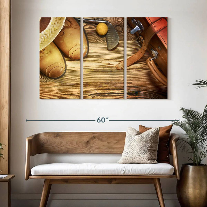 Vintage Golf Gear, 32" H x 50" W
