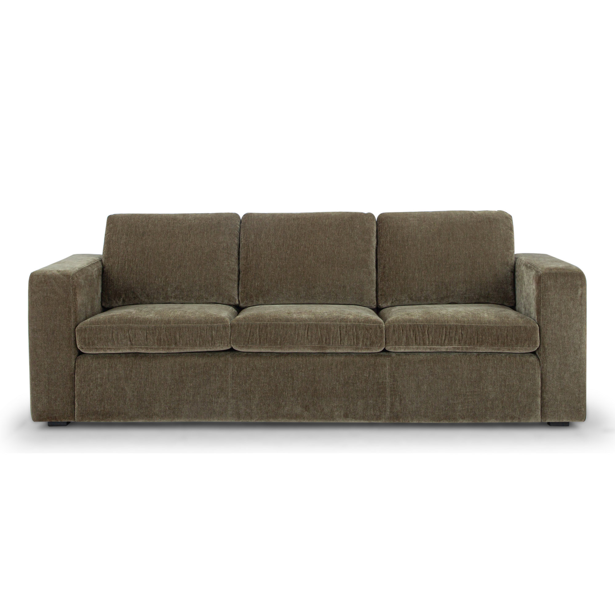 Benedict 91'' Upholstered Sofa, Olive Green Performance Chenille
