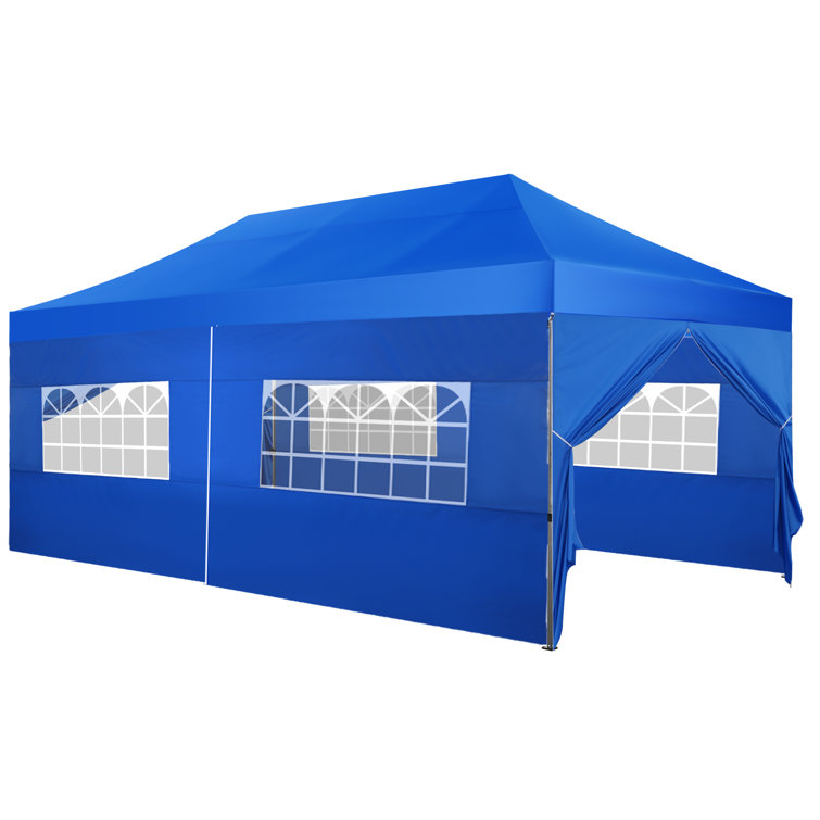 DreamDwell Home 30 Ft x 10 Ft Heavy Duty Steel Pop-Up Canopy with