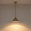 Luminaire suspendu conique en métal 1 lumière industriel simple