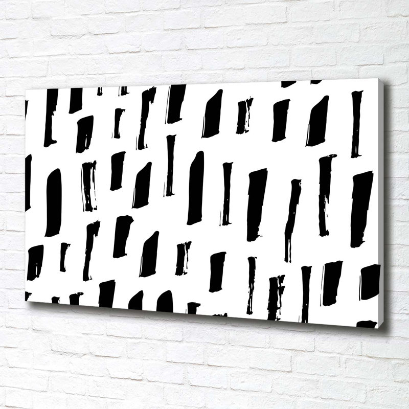 Black And White Spots - Wrapped Canvas Print
