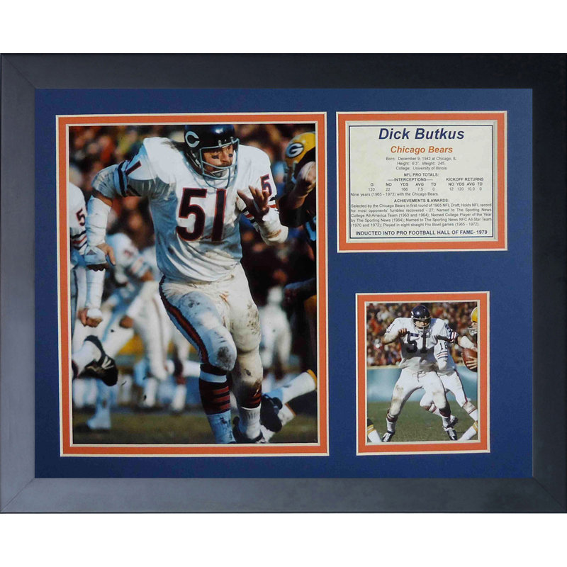 Souvenirs encadrée dick butkus away