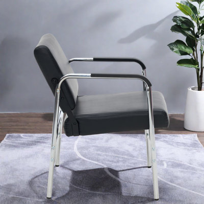 Chaises d'appoint inclinables, structure en métal et cuir PU, fauteuil de shampooing de salon moderne