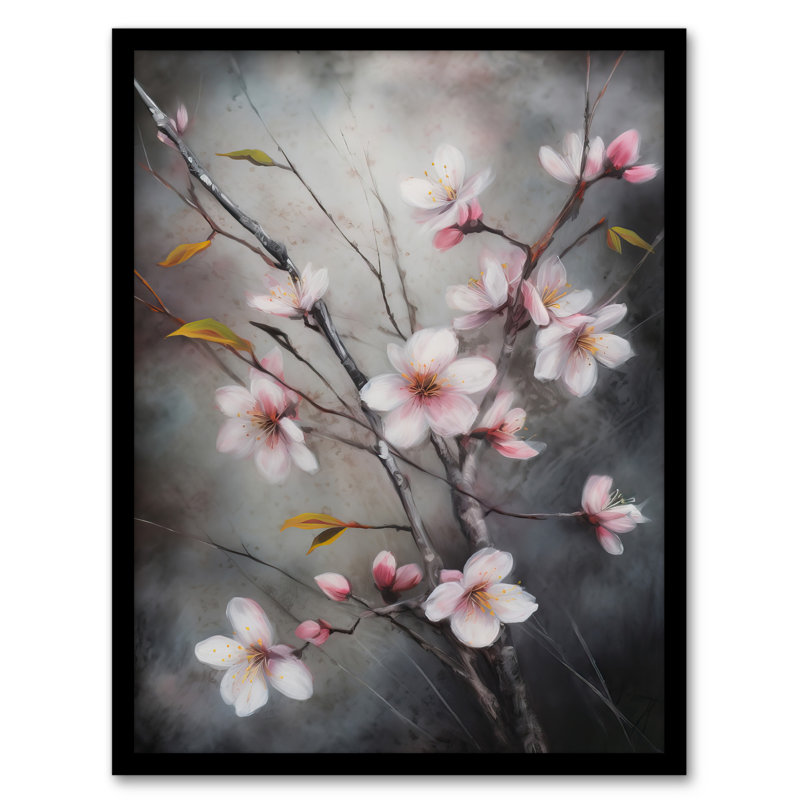 Alacyia Cherry Blossom Tree Branch Soft Pastel Nature - Single Picture Frame Print