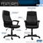 Fauteuil de direction à dossier moyen, noir
