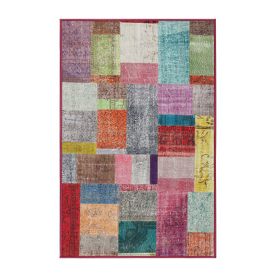 Tapis gris/beige/brun contemporain
