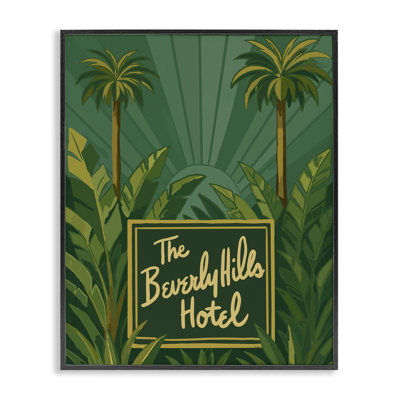 Retro Beverly Hills Hotel Framed Giclee, design by Amelia Noyes