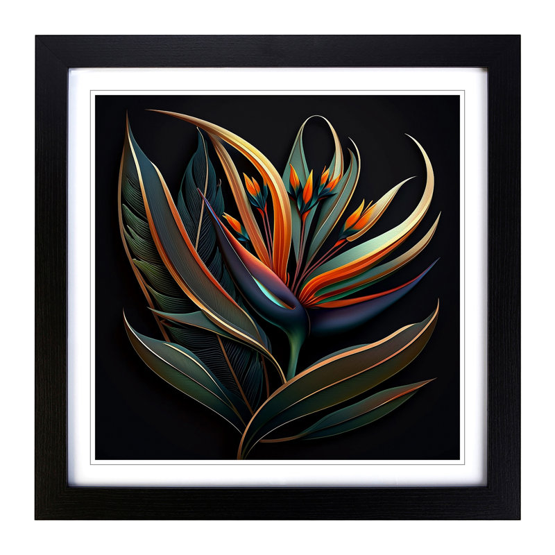 Single Picture Frame Print on Wood, Black