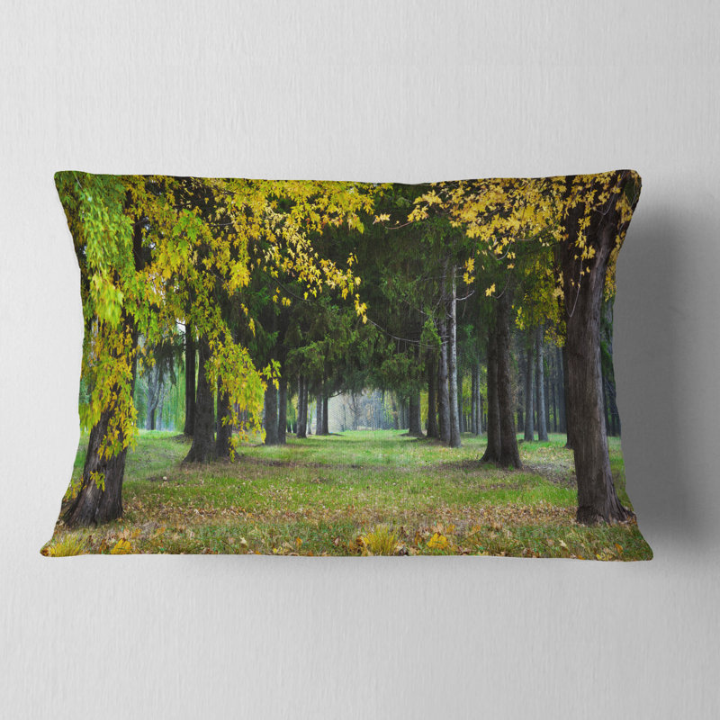Coussin lombaire paysage d'automne