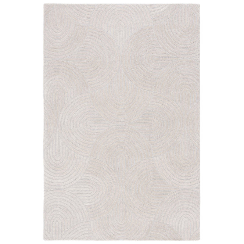 Chatham Hand Tufted Wool Cotton Abstract Rug in Gray, Runner 2'3" x 8'