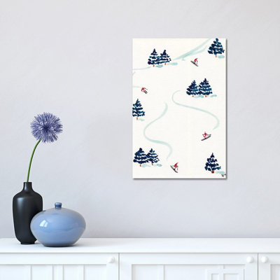 Little Skiers by Sabina Fenn - Painting on Canvas