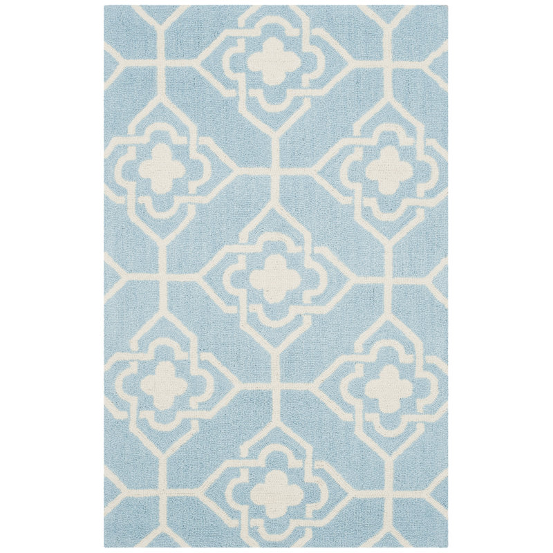 Tapis de performance géométrique crocheté à la main Four Seasons, Rectangle de 5 pi x 8 pi