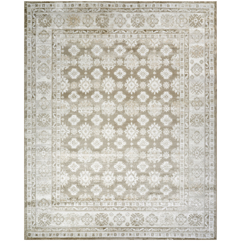 Nourison Dekor 7'10" x 9'10" Ivory Taupe Vintage Indoor Rug, Rectangle 7'10" x 9'10"
