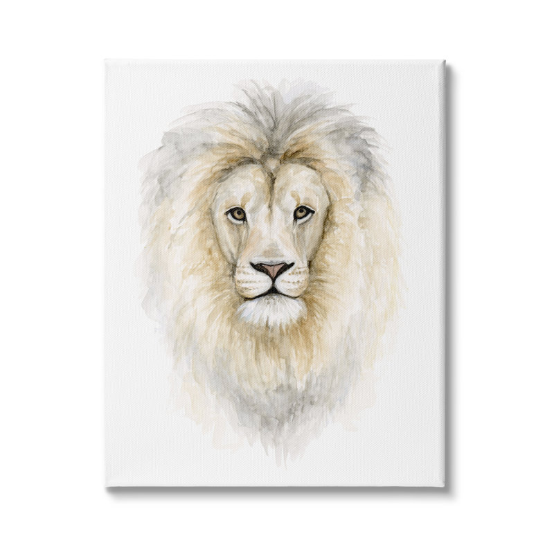 «Lion Mane», aquarelle, crèche pour enfant par Fox Hollow Studios - peinture, H 40 po x l 30 po x P 1,5 po, Toile tendue