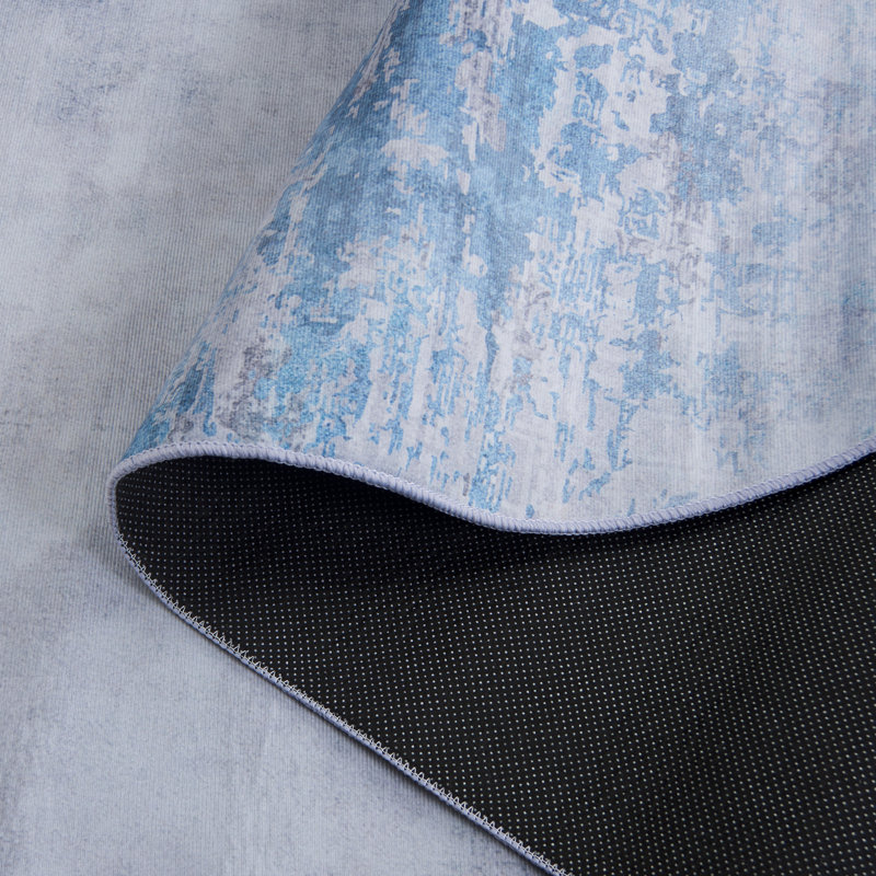 Tapis abstrait lavable à la machine Tacoma Performance, Ovale 5 pi x 8 pi