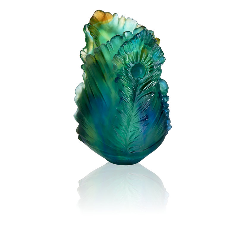 Fleur De Paon Handmade Crystal Table Vase