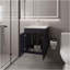 Meuble-lavabo avec deux portes Shoshoni, wengé-704055722