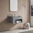 40 in. Wall-Mount Bathroom Solid Surface Vanity with Spacial Storage Area-67800250