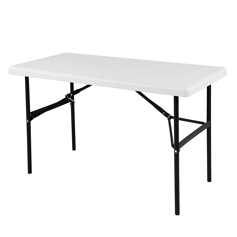 Table pliante portative en plastique, Granit platine, H 29 po x l 60 po x P 30 po