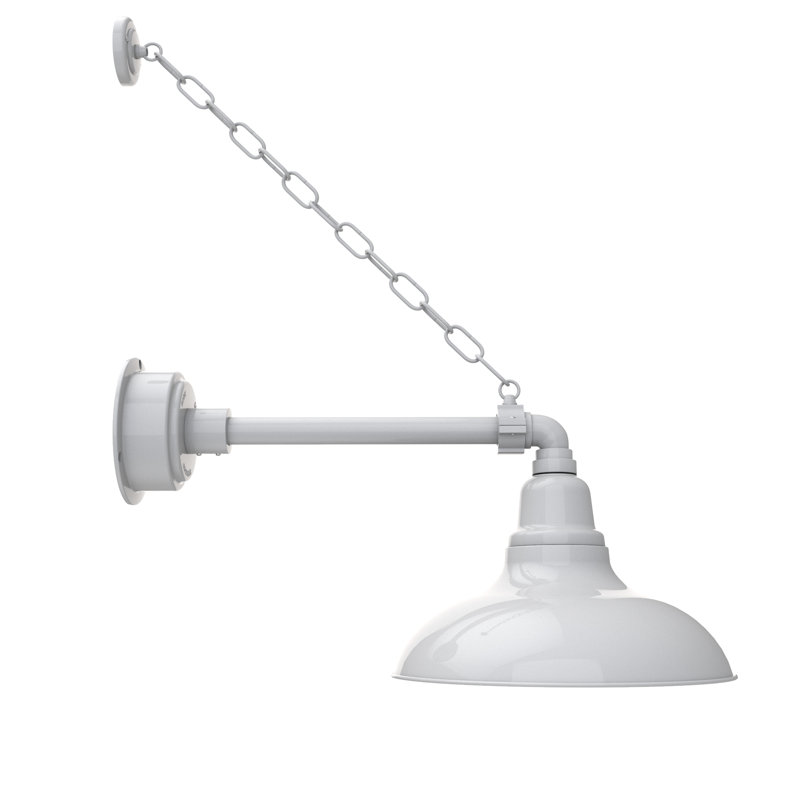 Adesh LED Wall Light, 19" H x 12" W x 25" D, White