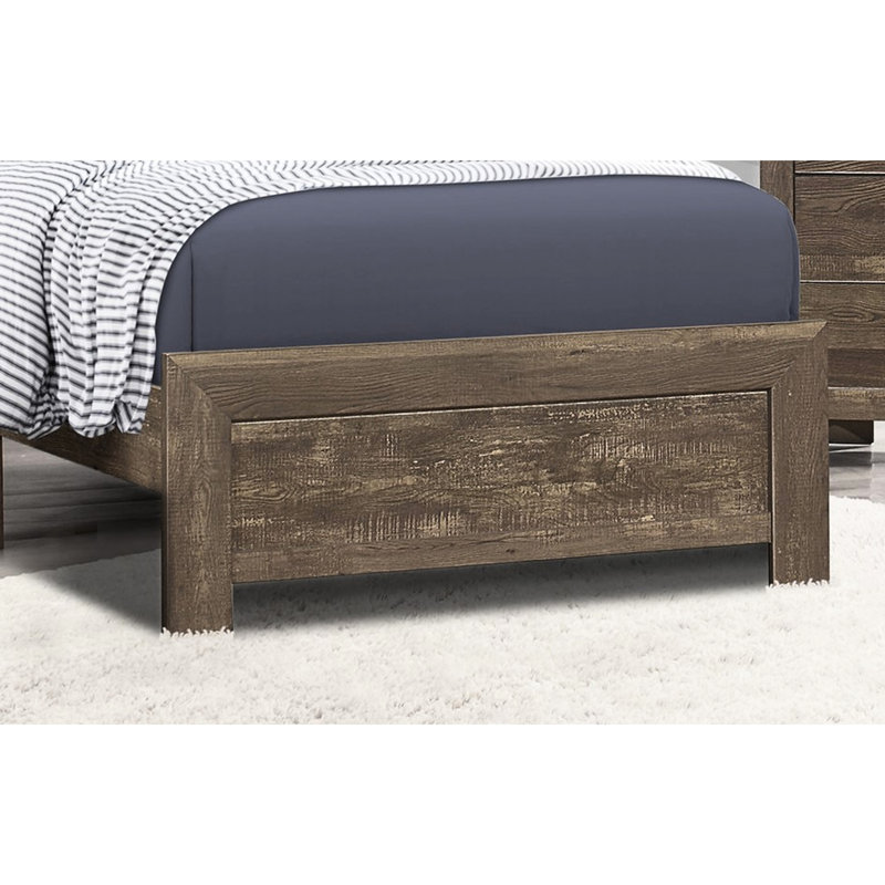 Lit - Faux placage, tête de lit et plus pour la chambre à coucher, Lit simple, Brun rustique
