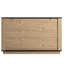 Armoire de rangement multifonctionnelle à six tiroirs avec présentoir de table et glissières lisses, 47,2 * 15,7 * 29,6 pouces, coins arrondis, pour l'organisation du salon de la chambre à coucher, matériau minimaliste