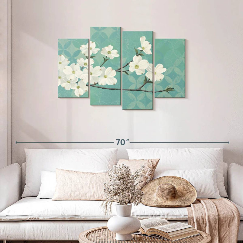 Harnek Dogwood Blossoms, H 27 po x l 43 po
