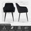 Chaise rembourrée en velours avec accoudoirs-311553828