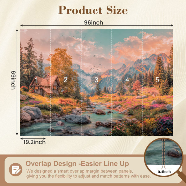 Red Barrel Studio Peel and Stick Wallpaper 96" W x 69" H Modern Self ...