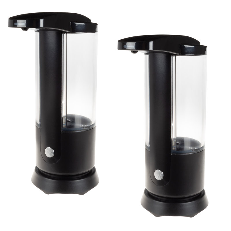 Glorene Automatic Soap Dispenser – 2-Pack Battery-Operated Touchless Hand Soap Dispenser Set for Bathroom or Kitchen with Motion Sensor by Lavish Home